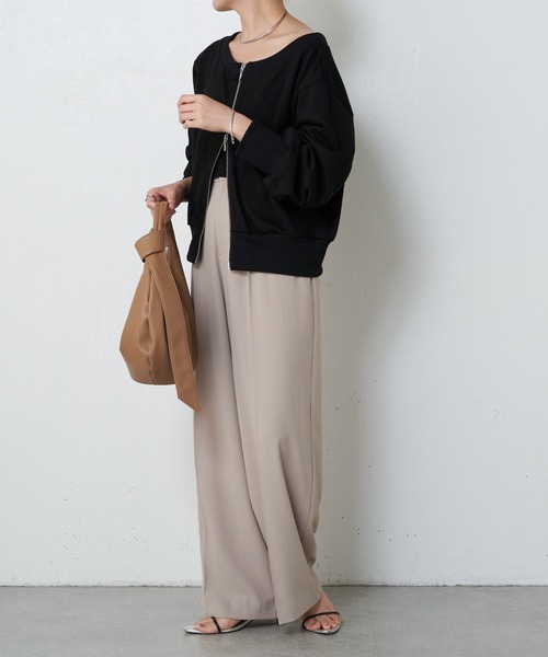 COLLAGE GALLARDAGALANTE（コラージュガリャルダガランテ）の「4WAYスウェット/WEB限定（Tシャツ/カットソー・レディース・アイボリー/グレー/ブラック・FREE）」の16枚目の写真