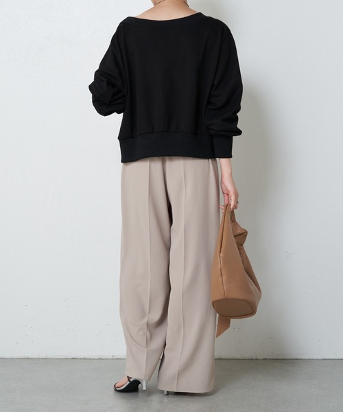 COLLAGE GALLARDAGALANTE（コラージュガリャルダガランテ）の「4WAYスウェット/WEB限定（Tシャツ/カットソー・レディース・アイボリー/グレー/ブラック・FREE）」の17枚目の写真