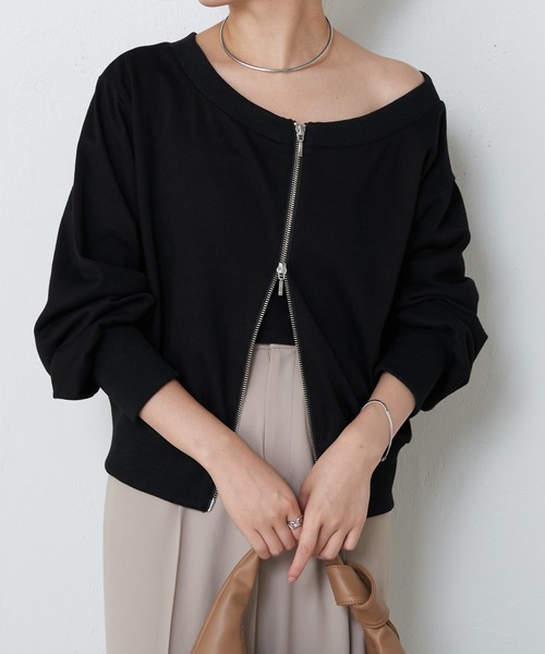 COLLAGE GALLARDAGALANTE（コラージュガリャルダガランテ）の「4WAYスウェット/WEB限定（Tシャツ/カットソー・レディース・アイボリー/グレー/ブラック・FREE）」の11枚目の写真