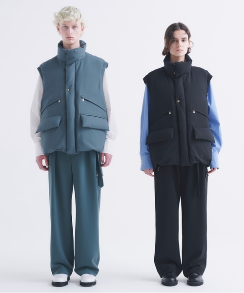 CULLNI / ダウンジャケット/1/ポリエステル/WHT/24-AW-008C CULLNI（クルニ）の「24-AW-008 / Stretch Wool Removable Sleeves