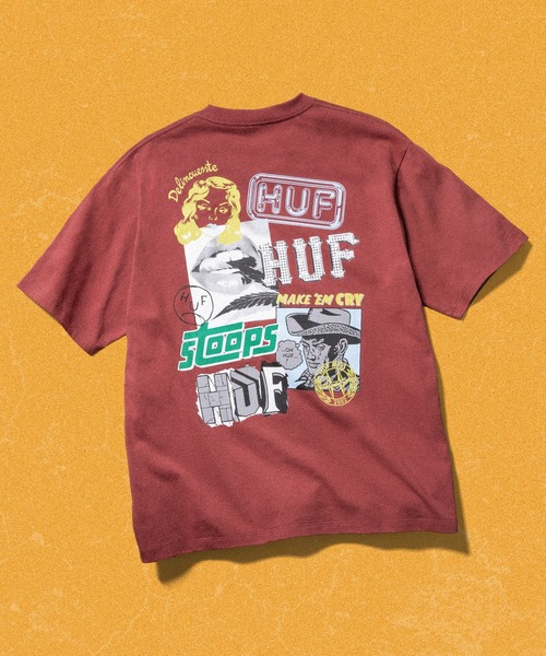MASH UP TEE / HUF ハフ 半袖 プリント Tシャツ（Tシャツ/カットソー）｜HUF（ハフ）