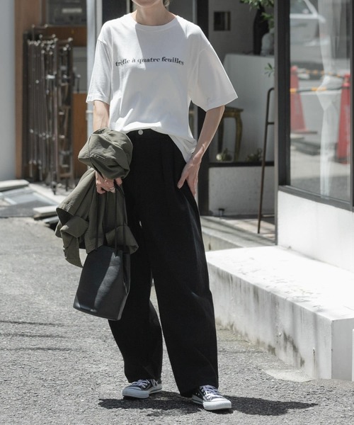 FORK&SPOON（フォークアンドスプーン）の「FORK&SPOON　ヴィンテージプリントTシャツ（Tシャツ/カットソー・レディース・オフホワイト/チャコールグレー・1）」の11枚目の写真