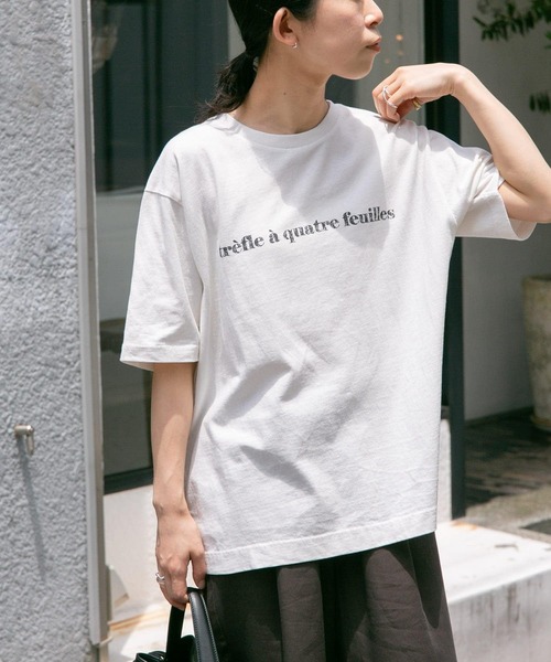 FORK&SPOON（フォークアンドスプーン）の「FORK&SPOON　ヴィンテージプリントTシャツ（Tシャツ/カットソー・レディース・オフホワイト/チャコールグレー・1）」の10枚目の写真