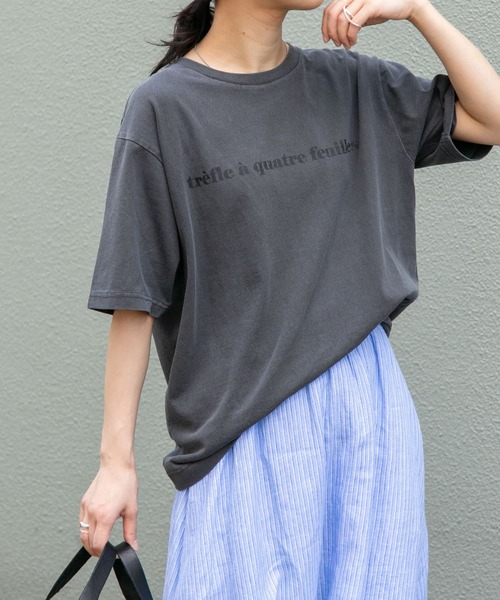 FORK&SPOON（フォークアンドスプーン）の「FORK&SPOON　ヴィンテージプリントTシャツ（Tシャツ/カットソー・レディース・オフホワイト/チャコールグレー・1）」の3枚目の写真