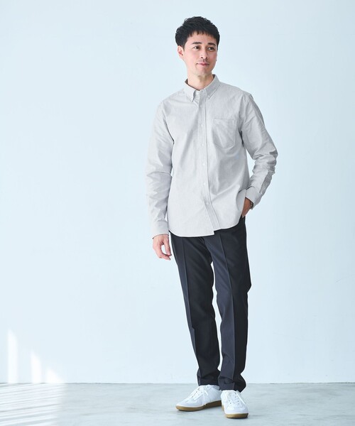 green label relaxing（グリーンレーベルリラクシング）の「【WEB限定】JUST fit ボタンダウン オックスフォード 長袖 シャツ（シャツ/ブラウス・メンズ・ホワイト/ライトブルー/ネイビー/その他1・S/M/L/XL）」の22枚目の写真