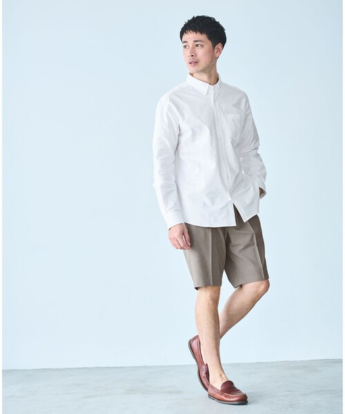 green label relaxing（グリーンレーベルリラクシング）の「【WEB限定】JUST fit ボタンダウン オックスフォード 長袖 シャツ（シャツ/ブラウス・メンズ・ホワイト/ライトブルー/ネイビー/その他1・S/M/L/XL）」の19枚目の写真