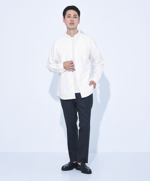 green label relaxing（グリーンレーベルリラクシング）の「【WEB限定】JUST fit ボタンダウン オックスフォード 長袖 シャツ（シャツ/ブラウス・メンズ・ホワイト/ライトブルー/ネイビー/その他1・S/M/L/XL）」の13枚目の写真