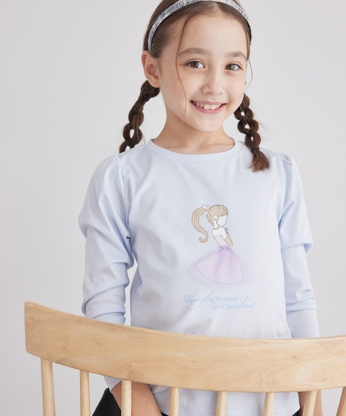 ROPE' PICNIC(ロペピクニック)の「【KIDS】モチーフアソートロングTシャツ(Tシャツ/カットソー・キッズ・サックスブルー/ホワイト系その他2/ホワイト系その他/ネイビー・120/130/140/150)」の4枚目の写真