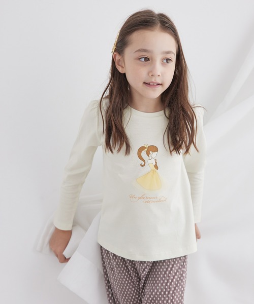 ROPE' PICNIC(ロペピクニック)の「【KIDS】モチーフアソートロングTシャツ(Tシャツ/カットソー・キッズ・サックスブルー/ホワイト系その他2/ホワイト系その他/ネイビー・120/130/140/150)」の1枚目の写真