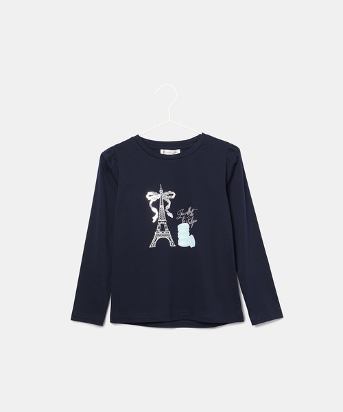 ROPE' PICNIC(ロペピクニック)の「【KIDS】モチーフアソートロングTシャツ(Tシャツ/カットソー・キッズ・サックスブルー/ホワイト系その他2/ホワイト系その他/ネイビー・120/130/140/150)」の5枚目の写真