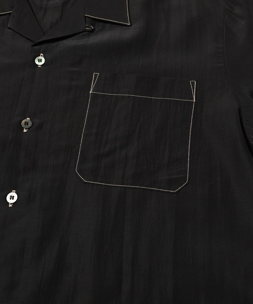 Jieda（ジエダ）の「RAYON WOOL OPEN COLLAR SHIRT S/S（シャツ/ブラウス・メンズ・ブラック/ベージュ/グリーン・1/2）」の14枚目の写真