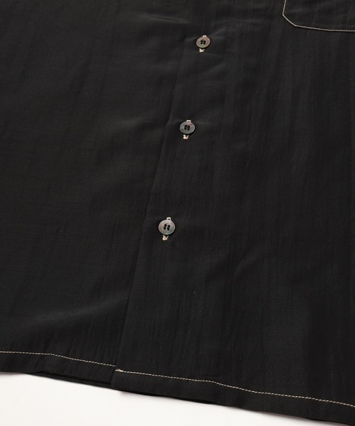 Jieda（ジエダ）の「RAYON WOOL OPEN COLLAR SHIRT S/S（シャツ/ブラウス・メンズ・ブラック/ベージュ/グリーン・1/2）」の13枚目の写真