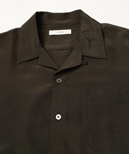 Jieda（ジエダ）の「RAYON WOOL OPEN COLLAR SHIRT S/S（シャツ/ブラウス・メンズ・ブラック/ベージュ/グリーン・1/2）」の11枚目の写真