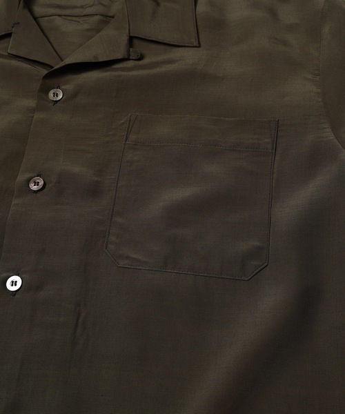 Jieda（ジエダ）の「RAYON WOOL OPEN COLLAR SHIRT S/S（シャツ/ブラウス・メンズ・ブラック/ベージュ/グリーン・1/2）」の10枚目の写真