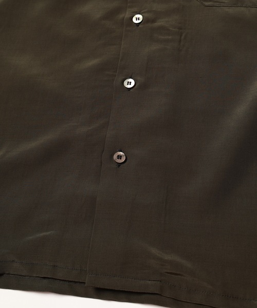 Jieda（ジエダ）の「RAYON WOOL OPEN COLLAR SHIRT S/S（シャツ/ブラウス・メンズ・ブラック/ベージュ/グリーン・1/2）」の9枚目の写真
