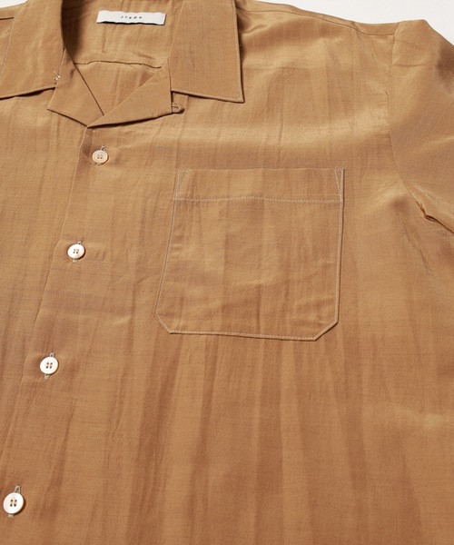 Jieda（ジエダ）の「RAYON WOOL OPEN COLLAR SHIRT S/S（シャツ/ブラウス・メンズ・ブラック/ベージュ/グリーン・1/2）」の6枚目の写真