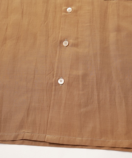 Jieda（ジエダ）の「RAYON WOOL OPEN COLLAR SHIRT S/S（シャツ/ブラウス・メンズ・ブラック/ベージュ/グリーン・1/2）」の5枚目の写真