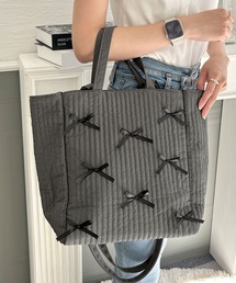 Julia Boutique | 2WAYリボン付きトートバッグ/24630(トートバッグ)