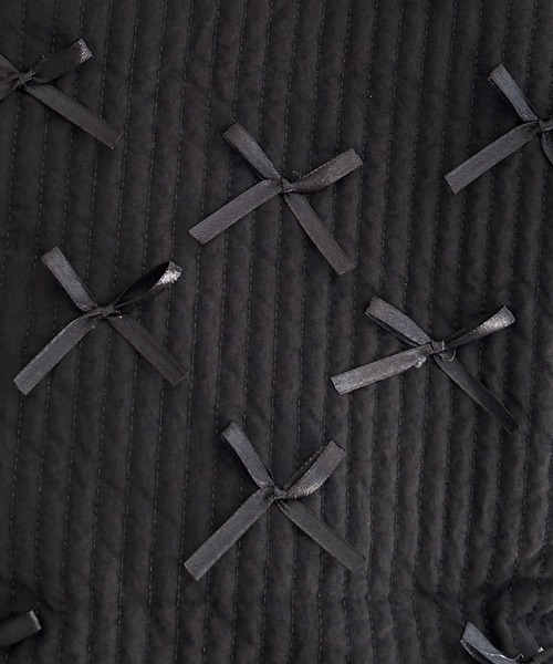 Julia Boutique(ジュリアブティック)の「2WAYリボン付きトートバッグ/24630(トートバッグ・レディース・グレー/ブラック・ONE)」の9枚目の写真