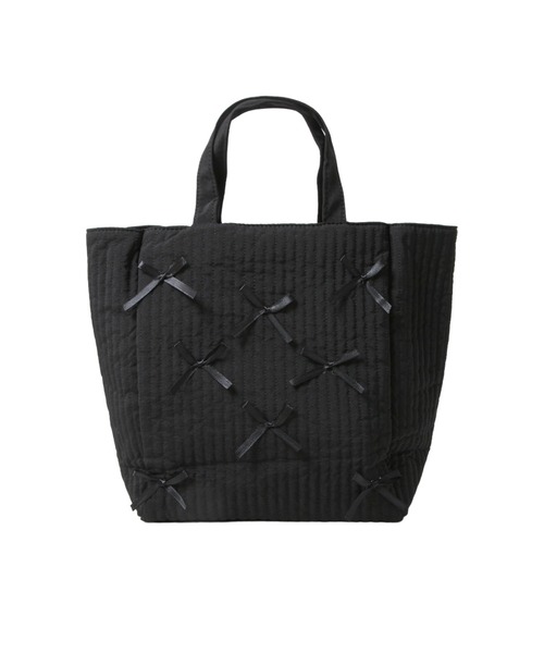 Julia Boutique(ジュリアブティック)の「2WAYリボン付きトートバッグ/24630(トートバッグ・レディース・グレー/ブラック・ONE)」の12枚目の写真