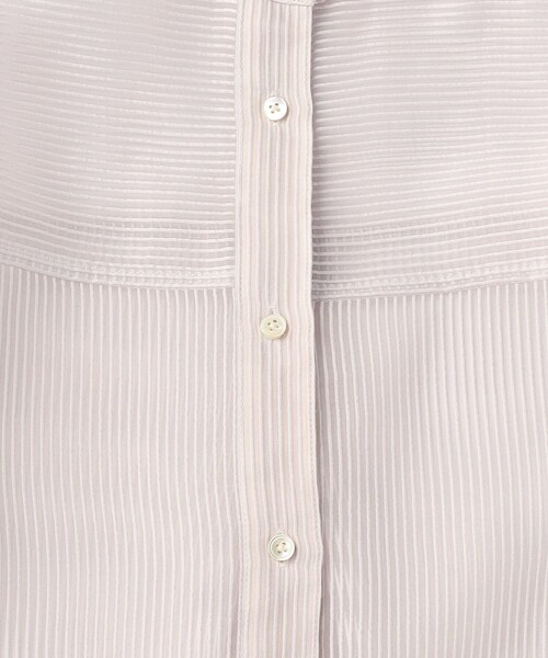 green label relaxing（グリーンレーベルリラクシング）の「シアーコードレーン シャツ 2（シャツ/ブラウス・レディース・ナチュラル/ブラック/ライトブルー/モカ・FREE）」の8枚目の写真