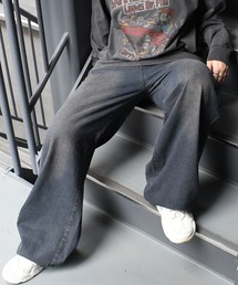 HALHAM（ハルハム）の「vintage like over dye loose fit denim pants/ヴィンテージ ライク オーバーダイ ルーズフィット デニムパンツ【IR】 オーバーサイズ メンズ レディース（デニムパンツ）」