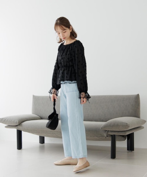 flower（フラワー）の「チュールリボンブラウス（シャツ/ブラウス・レディース・ベージュ/ブラック・FREE）」の17枚目の写真