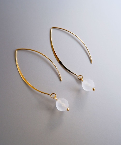 CERCA(チェルカ)の「SARINOHANA/サージカルステンレス/シンプル天然石ピアス/ゴールドカラー(ピアス(両耳用)・レディース・A/C/D/B・FREE)」の11枚目の写真