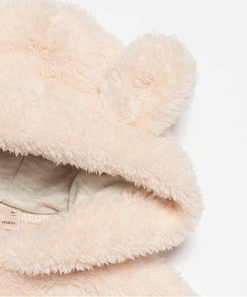 petit main(プティマイン)の「【抗菌防臭】2WAYアニマルボアケープ(ポンチョ・キッズ・モカ/アイボリー/ライトピンク・FREE)」の8枚目の写真