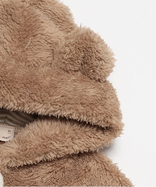 petit main(プティマイン)の「【抗菌防臭】2WAYアニマルボアケープ(ポンチョ・キッズ・モカ/アイボリー/ライトピンク・FREE)」の4枚目の写真