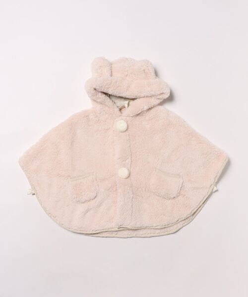 petit main(プティマイン)の「【抗菌防臭】2WAYアニマルボアケープ(ポンチョ・キッズ・モカ/アイボリー/ライトピンク・FREE)」の10枚目の写真