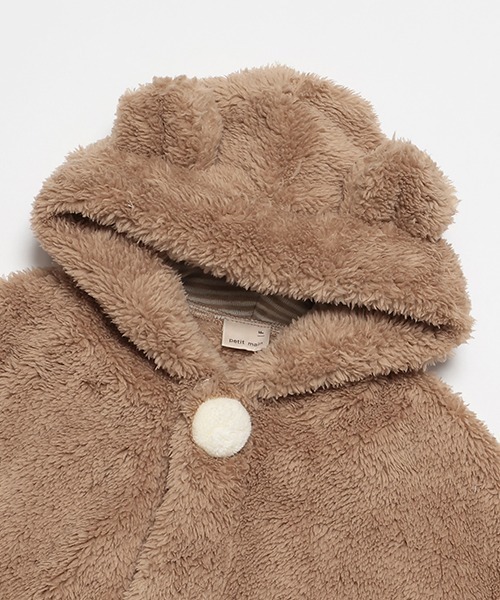 petit main(プティマイン)の「【抗菌防臭】2WAYアニマルボアケープ(ポンチョ・キッズ・モカ/アイボリー/ライトピンク・FREE)」の11枚目の写真