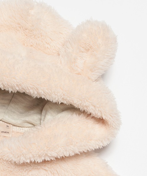 petit main(プティマイン)の「【抗菌防臭】2WAYアニマルボアケープ(ポンチョ・キッズ・モカ/アイボリー/ライトピンク・FREE)」の13枚目の写真