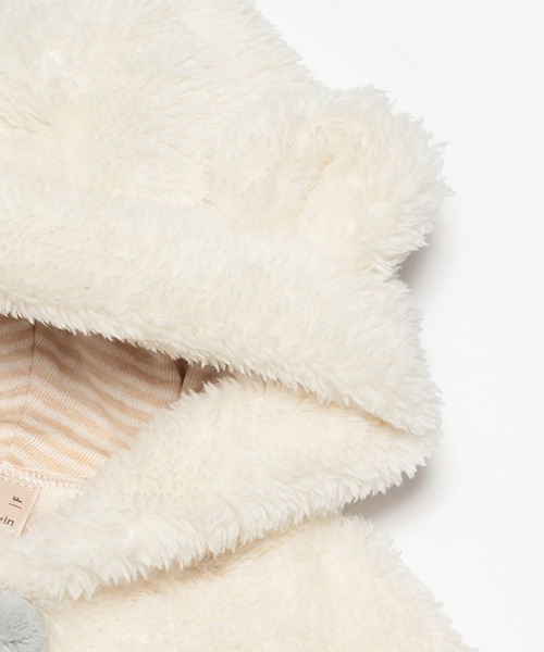 petit main(プティマイン)の「【抗菌防臭】2WAYアニマルボアケープ(ポンチョ・キッズ・モカ/アイボリー/ライトピンク・FREE)」の12枚目の写真