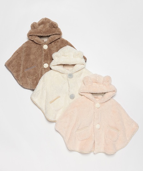 petit main(プティマイン)の「【抗菌防臭】2WAYアニマルボアケープ(ポンチョ・キッズ・モカ/アイボリー/ライトピンク・FREE)」の22枚目の写真