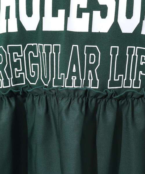 Cutie Blonde（キューティーブロンド）の「一枚でこなれ見え 裾フリル切り替えTシャツ（Tシャツ/カットソー・レディース・ホワイト系/チャコールグレー/モスグリーン・02/03/04）」の15枚目の写真