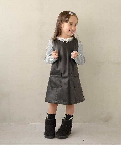 セール】【やわらか合皮】ジャンパースカート（ジャンパースカート
