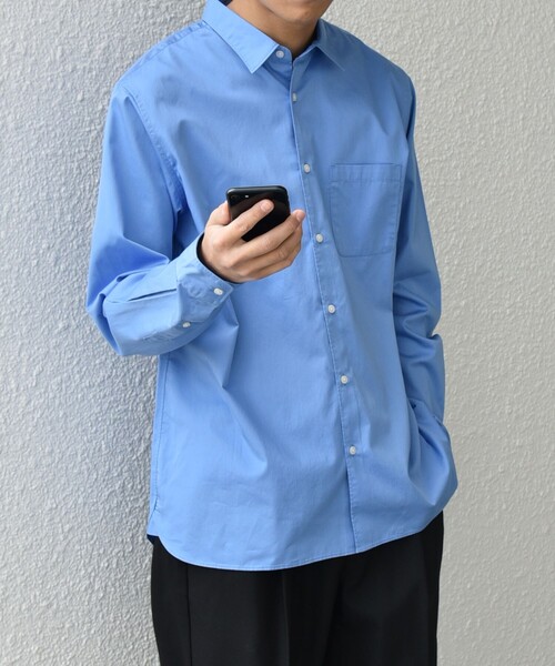 SHIPS any: ストライプ / ソリッド リラックス レギュラーカラー