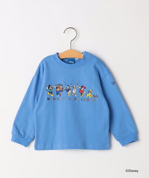SHIPS(シップス)の「SHIPS KIDS:80~90cm / ディズニー / 長袖 TEE(Tシャツ/カットソー・キッズ・サックスブルー/ダークグレー・90/80)」の1枚目の写真