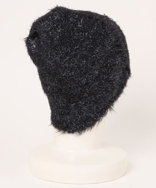 PAGEBOY(ページボーイ)の「<Casselini>ラメフェザーニットワッチ(ハット・レディース・ブラック/グレイッシュベージュ・FREE)」の3枚目の写真