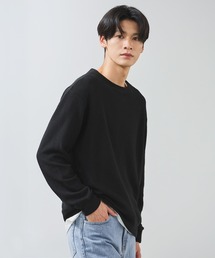 ESSENTIALS WARDROBE（エッセンシャルワードローブ）の「コットンジャガード長袖クルーネックニット（ニット/セーター）」