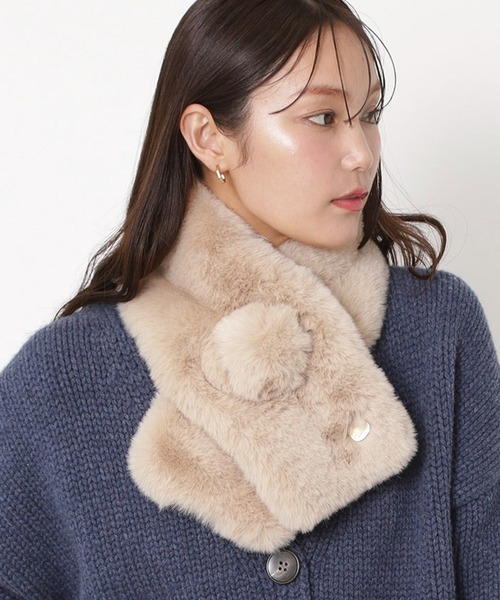 マフラー フェイクファー 'うさしっぽ'（マフラー）｜PAUL&JOE（ポール