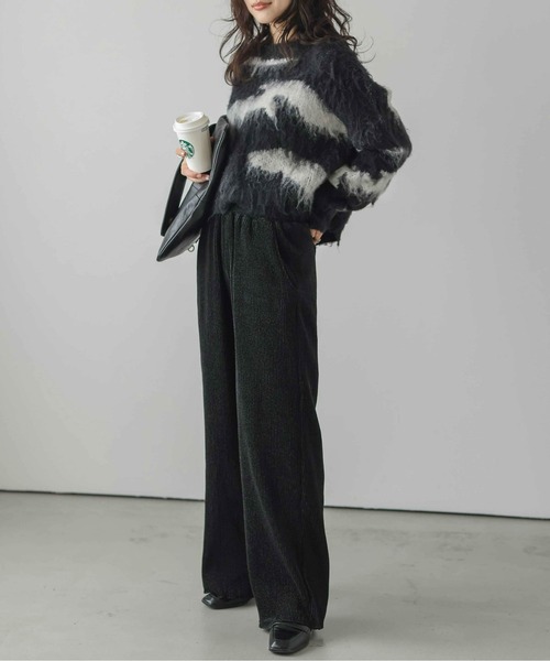 AMELY(エミリー)の「ラメリブニットパンツ(その他パンツ・レディース・ブラック/グレー/ブラウン・M/L)」の5枚目の写真