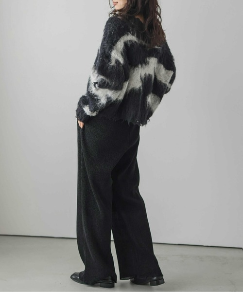 AMELY(エミリー)の「ラメリブニットパンツ(その他パンツ・レディース・ブラック/グレー/ブラウン・M/L)」の6枚目の写真