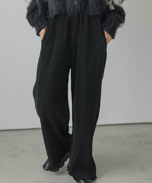 AMELY(エミリー)の「ラメリブニットパンツ(その他パンツ・レディース・ブラック/グレー/ブラウン・M/L)」の7枚目の写真