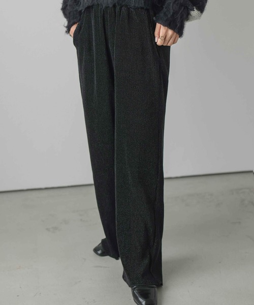 AMELY(エミリー)の「ラメリブニットパンツ(その他パンツ・レディース・ブラック/グレー/ブラウン・M/L)」の8枚目の写真