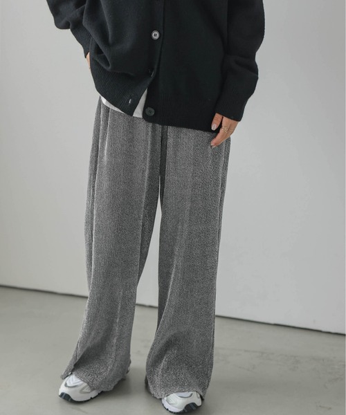 AMELY(エミリー)の「ラメリブニットパンツ(その他パンツ・レディース・ブラック/グレー/ブラウン・M/L)」の11枚目の写真