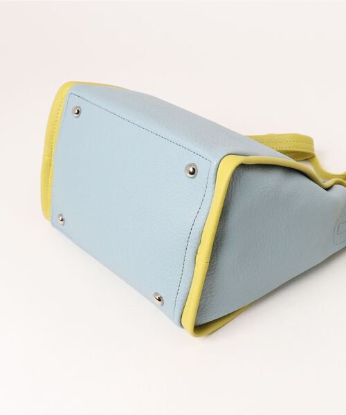 Q（キュー）の「ミニショルダー付きソフトレザー調バッグ（トートバッグ・レディース・ラベンダー/ベージュ/ライトブルー・ONE SIZE）」の7枚目の写真