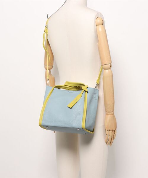 Q（キュー）の「ミニショルダー付きソフトレザー調バッグ（トートバッグ・レディース・ラベンダー/ベージュ/ライトブルー・ONE SIZE）」の16枚目の写真