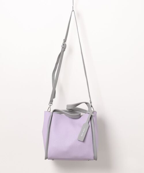 Q（キュー）の「ミニショルダー付きソフトレザー調バッグ（トートバッグ・レディース・ラベンダー/ベージュ/ライトブルー・ONE SIZE）」の18枚目の写真